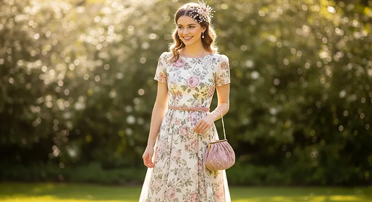 How to Style a Vintage Floral Dress for a Wedding