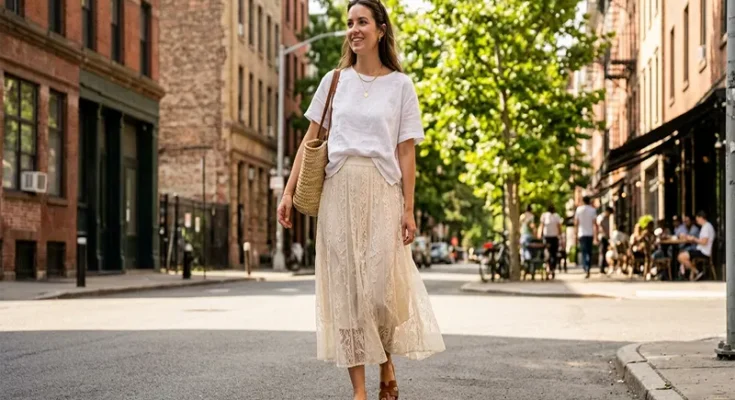 Best Ways to Style a Sheer Lace Midi Skirt for Summer