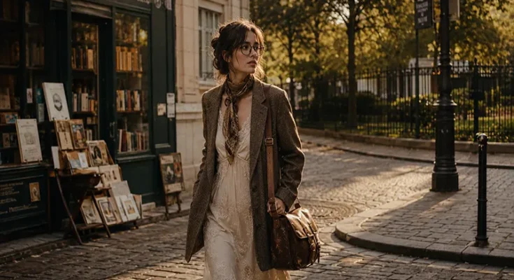 How to Style Oversized Blazers and Vintage Satchel Bags for the Poet Core Aesthetic