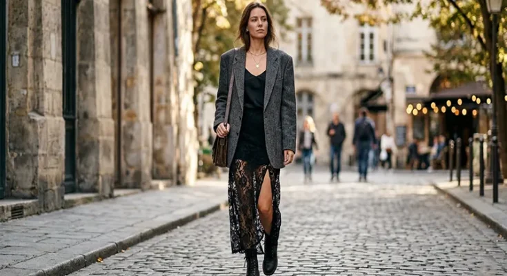 The Art of Contrast: Best Ways to Pair Lace Maxi Skirts with Oversized Blazers and Boots