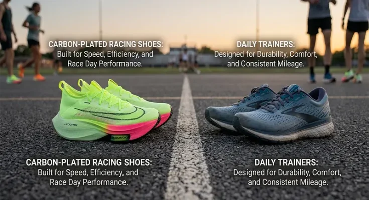 The Great Divide: Understanding the Difference Between Carbon-Plated Racing Shoes and Daily Trainers